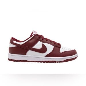Nike Retro Low Dunks, burgundy and white, women size 6.5